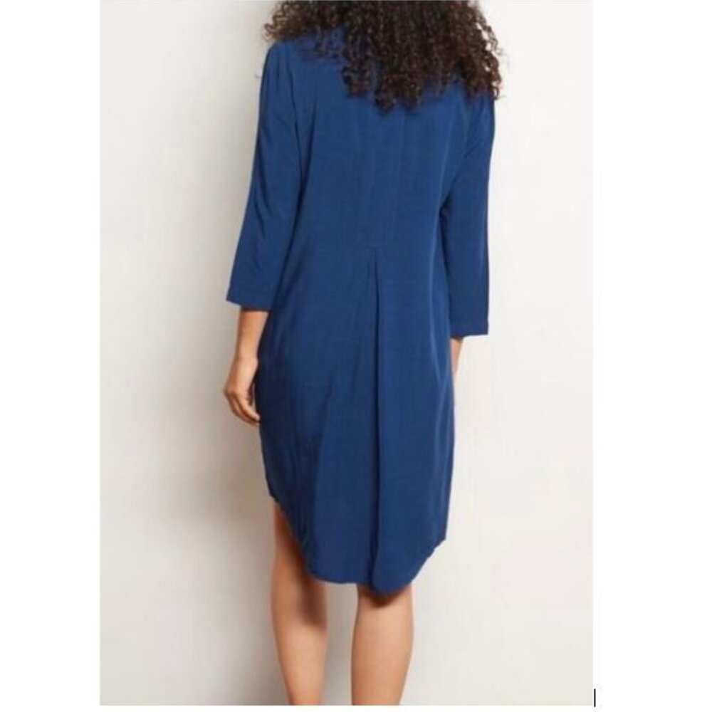 Anthropologie - NWT - Sonia drop-waist shirt dress by The Odells -Size Sm/Petite - Picture 4 of 9